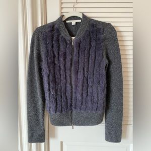 Diane Von Furstenberg Rabbit Fur Cardigan